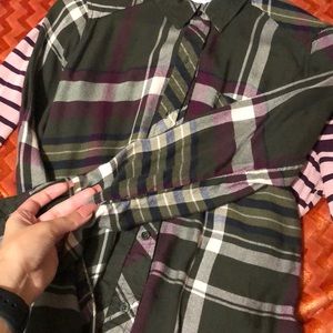 Long sleeve dressy maternity shirt